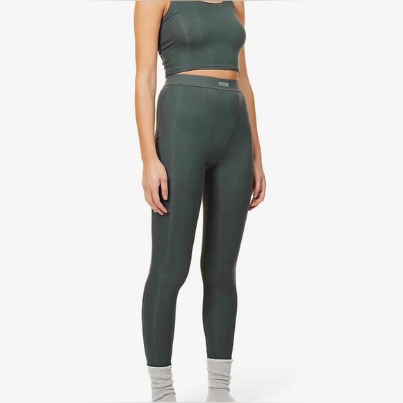 Skims Deep Sea Cotton Rib Set -Legging / Tank - Picture 11 of 12